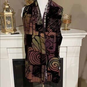 Lisa L. Velvet Handpainted Rayon Silk Scarf
